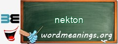 WordMeaning blackboard for nekton